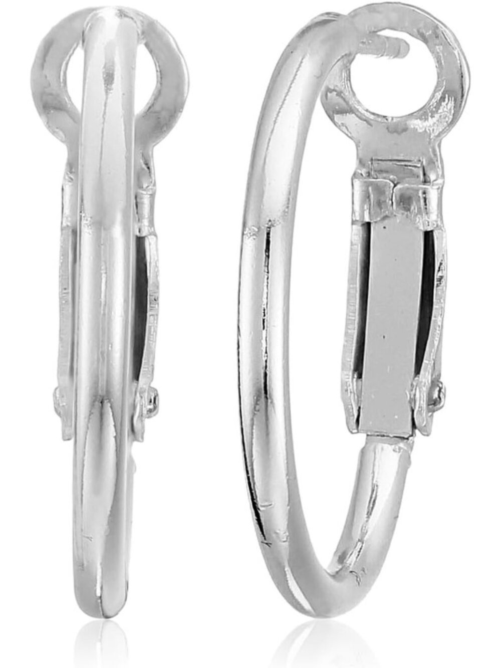 Lightweight Paddle Back Hoop Earrings in Sterling Silver or Gold Plated